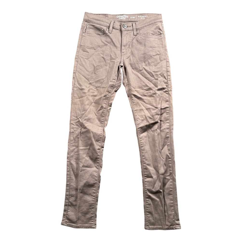 Denizen Levi's 216 Skinny Pants Mens 30x29.5 Taupe Brown Stretch Y2K Casual